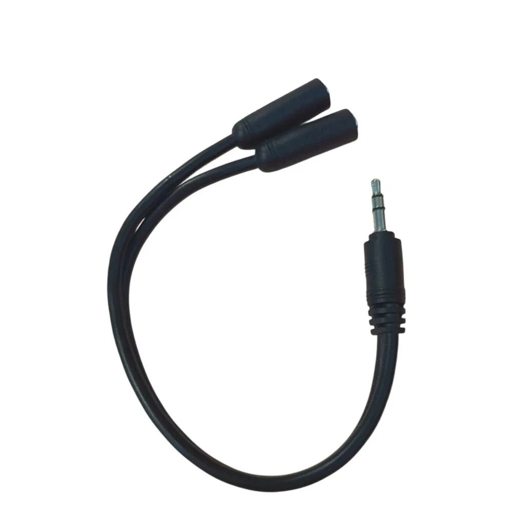 Headphone‎ Splitter 3.5mm Stereo Male to Dual Female Black
